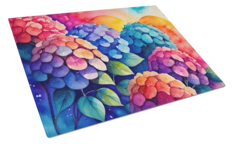 NEW Hydrangeas in Color Glass Cutting Board Decorative Tempered Glass Kitchen Cutting and Serving Board Large Size Chopping Board