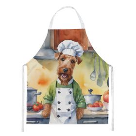 Irish Terrier The Chef Apron Cooking Kitchen Server Baking Crafts Gardening for Adult Women Men, Unisex, Large, Multicolor