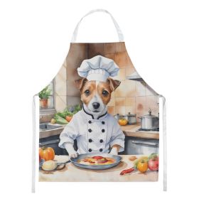 Jack Russell Terrier The Chef Apron Cooking Kitchen Server Baking Crafts Gardening for Adult Women Men, Unisex, Large, Multicolor