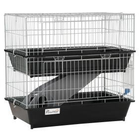 2-Tier Mouse Cage, Ferret Cage W/ Dish and Bottle, Ramp, 2 Doors