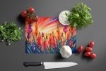 NEW Gladiolus in Color Glass Cutting Board Decorative Tempered Glass Kitchen Cutting and Serving Board Large Size Chopping Board