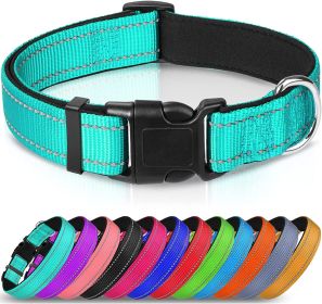 Reflective Dog Collar; Soft Neoprene Padded Breathable Nylon Pet Collar Adjustable for Medium Dogs (Color: Black, size: X-Small (Pack of 1))