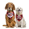 Christmas pet Dog Bandana and Collar; Bow Tie Dog Collar; 2pcs dog collar