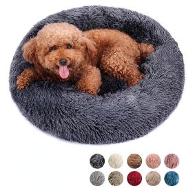 Soft Dog Bed Cat Beds Cat Sleeping Plush Mat Cushion Kitten Nest Sofa Kennel For Puppy Colorful Fluffy Warm Comfortable Pet Bed (Color: pink, size: 40cm)