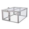 Folding Rabbit Hutch with Roosting Bar;  Wood Collapsible Guinea Chick Run;  Outdoor Bunny Cage;  Portable XH